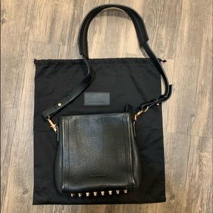 Alexander Wang black cross body, with rose gold